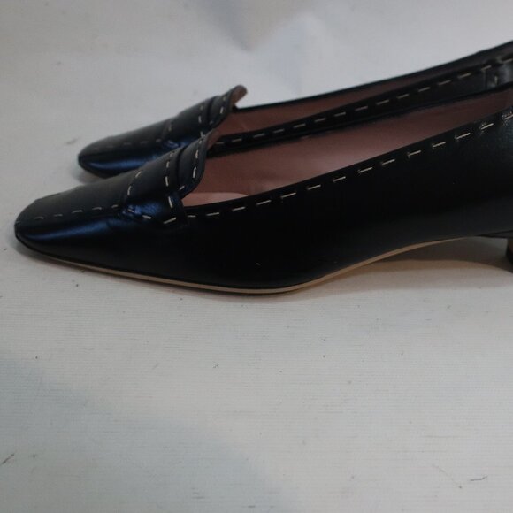 Authentic Womens Prada Black Pink Leather Buffalo City Loafer Pumps 37 US/7 - Picture 4 of 16